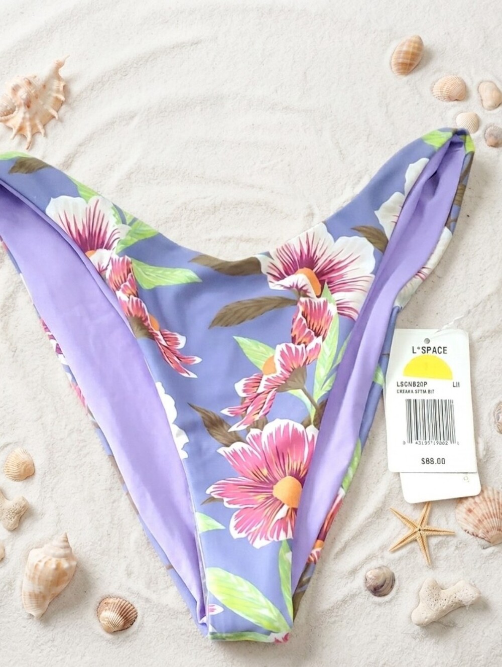 l*space Lilac Floral Women's One-Piece Swimsuit